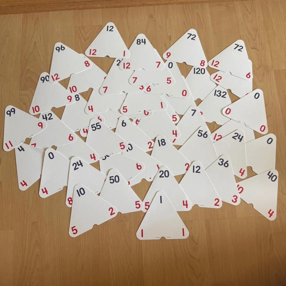 Trend Enterprises Three-Corner Multiplication and Division Flash Cards